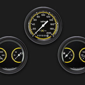 Classic Instruments® - AutoCross Series 3-3/8" Custom 3-Gauge Set