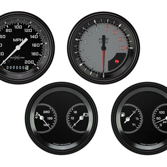 Classic Instruments® - AutoCross Series 3-3/8" Custom 4-Gauge Set