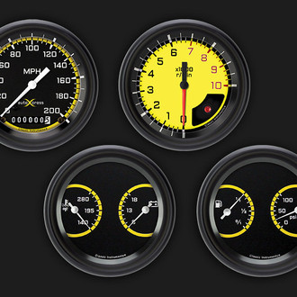 Classic Instruments® - AutoCross Series 3-3/8" Custom 4-Gauge Set