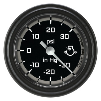 Classic Instruments® - AutoCross Series 2-1/8" Boost/Vacuum Gauge, -30 in Hg +30 PSI