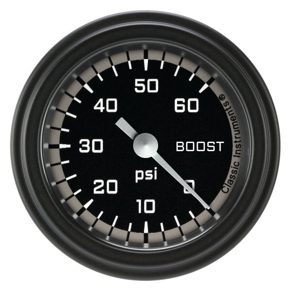 Classic Instruments® - AutoCross Gray Series 2-1/8" Boost Gauge, 60 psi