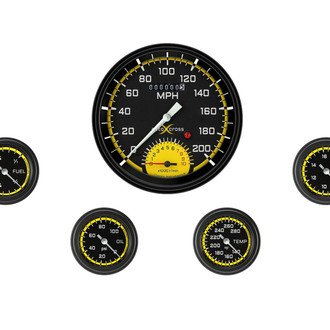 Classic Instruments® - AutoCross Series 4-5/8" Custom 5-Gauge Set