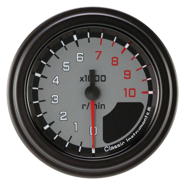 Classic Instruments® - AutoCross Gray Series 2-1/8" Tachometer, 8,000 RPM