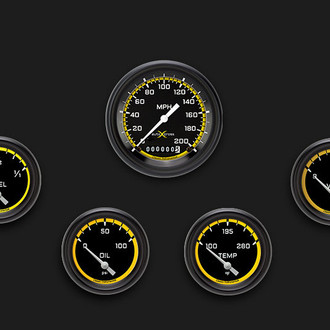 Classic Instruments® - AutoCross Series 3-3/8" Custom 5-Gauge Set