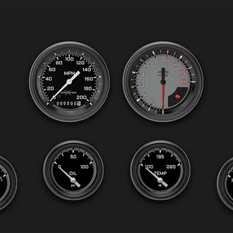 Classic Instruments® - AutoCross Series 3-3/8" Custom 6-Gauge Set