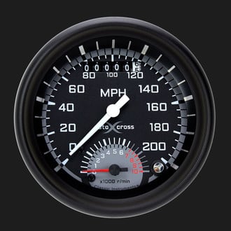 Classic Instruments® - AutoCross Series 3-3/8" Speedtachular, 200 MPH, 10,000 RPM