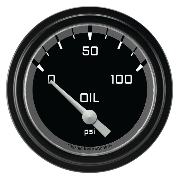 Classic Instruments® - AutoCross Gray Series 2-5/8" Oil Pressure Gauge, 100 psi