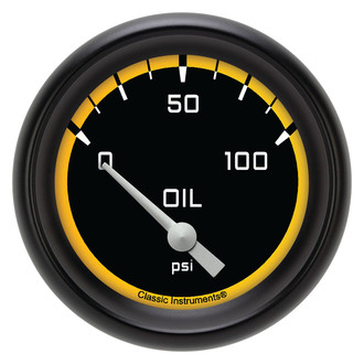 Classic Instruments® - AutoCross Series 2-5/8" Oil Pressure Gauge, 100 psi