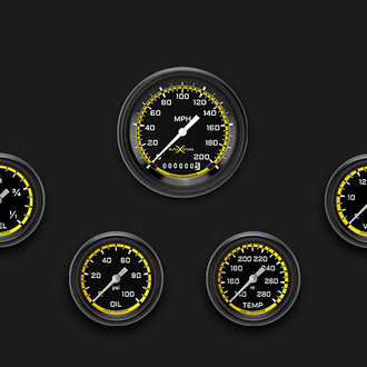 Classic Instruments® - AutoCross Series 3-3/8" Custom 5-Gauge Set