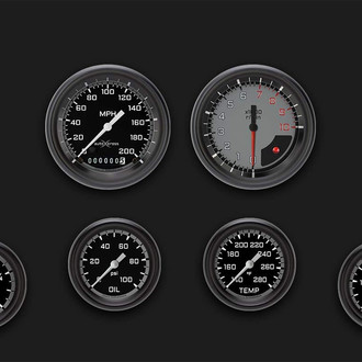 Classic Instruments® - AutoCross Series 3-3/8" Custom 6-Gauge Set