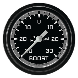 Classic Instruments® - AutoCross Series 2-5/8" Boost/Vacuum Gauge, -30 in Hg +30 PSI