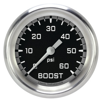 Classic Instruments® - AutoCross Series 2-5/8" Boost Gauge, 60 psi
