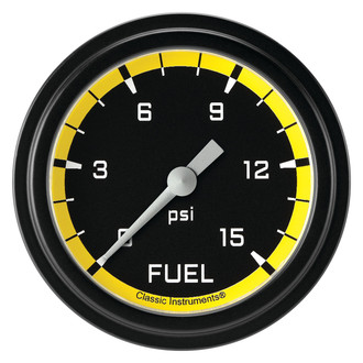 Classic Instruments® - AutoCross Series 2-5/8" Fuel Pressure Gauge, 15 psi