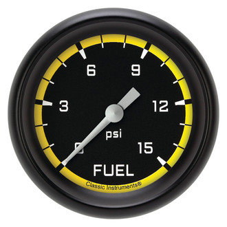 Classic Instruments® - AutoCross Series 2-5/8" Fuel Pressure Gauge, 15 psi