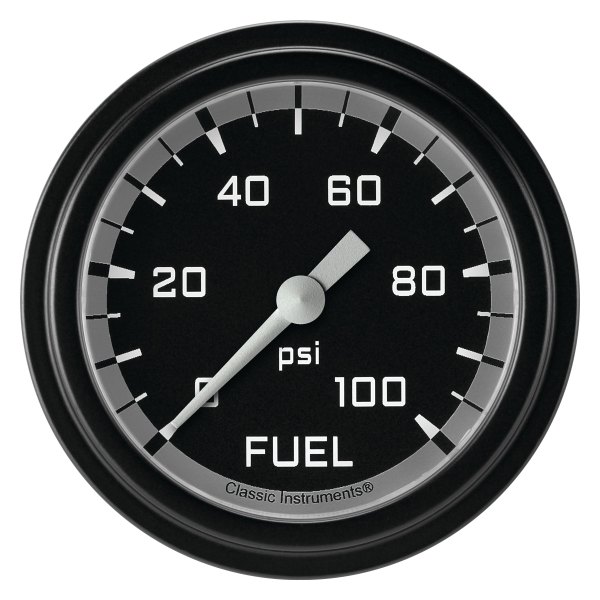 Classic Instruments® - AutoCross Gray Series 2-5/8" Fuel Pressure Gauge, 100 psi