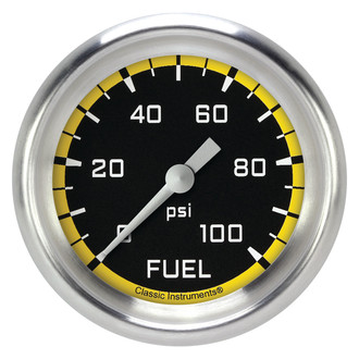 Classic Instruments® - AutoCross Series 2-5/8" Fuel Pressure Gauge, 100 psi