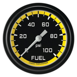 Classic Instruments® - AutoCross Series 2-5/8" Fuel Pressure Gauge, 100 psi