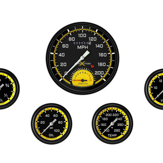 Classic Instruments® - AutoCross Series 4-5/8" Custom 5-Gauge Set