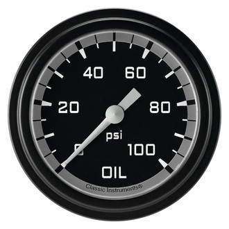 Classic Instruments® - AutoCross Series 2-5/8" Oil Pressure Gauge, 100 psi