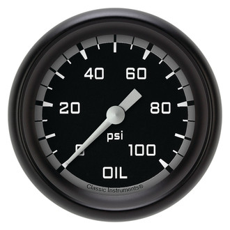 Classic Instruments® - AutoCross Series 2-5/8" Oil Pressure Gauge, 100 psi