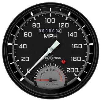 Classic Instruments® - AutoCross Series 4-5/8" Speedtachular, 200 MPH, 10,000 RPM