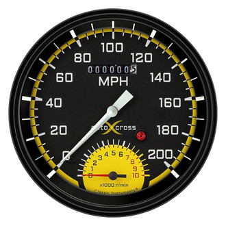 Classic Instruments® - AutoCross Series 4-5/8" Speedtachular, 200 MPH, 10,000 RPM