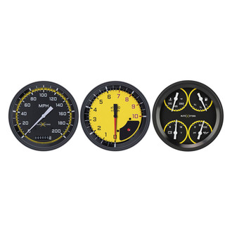 Classic Instruments® - AutoCross Series 4-5/8" Custom 3-Gauge Set
