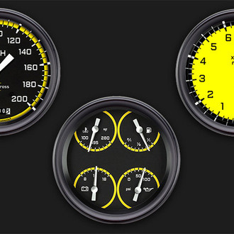 Classic Instruments® - AutoCross Series 4-5/8" Custom 3-Gauge Set