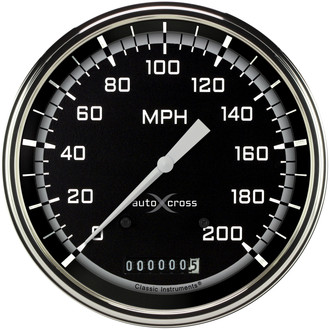 Classic Instruments® - AutoCross Series 4-5/8" Speedometer, 200 MPH