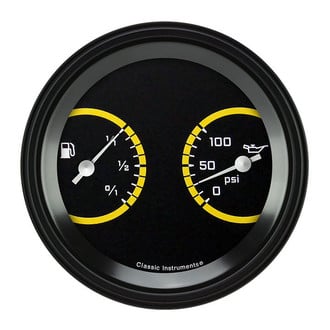 Classic Instruments® - AutoCross Series 3-3/8" Fuel & Oil Dual Gauge, 240-33