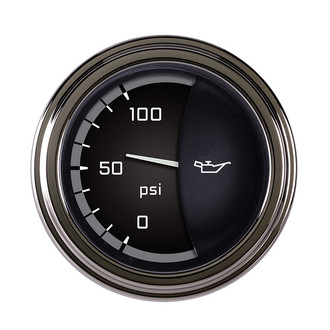 Classic Instruments® - AutoCross Series 2-1/8" Oil Pressure Gauge, 100 psi