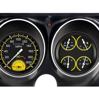 Classic Instruments® - AutoCross Yellow Series Custom Gauge Set