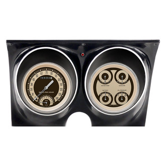 Classic Instruments® - Nostalgia VT Series 4-5/8" Direct Fit 2-Gauge Set, 140 MPH, 8,000 RPM