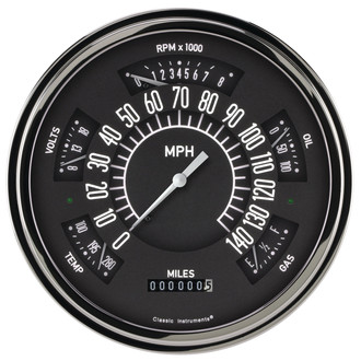 Classic Instruments® - Classic Black Series Custom Gauge Set