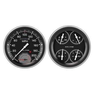 Classic Instruments® - AutoCross Series 4-5/8" Direct Fit 2-Gauge Set, 200 MPH