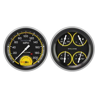 Classic Instruments® - AutoCross Series 4-5/8" Speedtachular and Quad Direct Fit Gauge Set, 200 MPH, 10,000 RPM