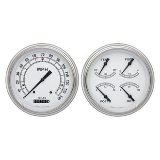 Classic Instruments® - Classic Series 4-5/8" Speedometer and Quad Direct Fit Gauge Set, 140 MPH