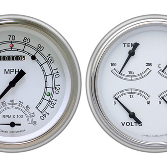 Classic Instruments® - Classic White Series Custom Gauge Set