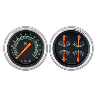 Classic Instruments® - G-Stock Series 4-5/8" Speedometer and Quad Direct Fit Gauge Set, 140 MPH