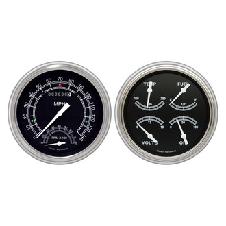Classic Instruments® - Traditional Series 4-5/8" Speedtachular and Quad Direct Fit Gauge Set, 140 MPH, 8,000 RPM