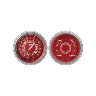 Classic Instruments® - V8 Red Steelie Series 5" Custom Gauge Set