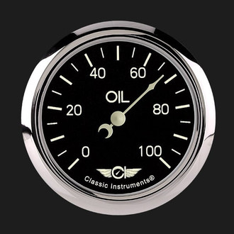 Classic Instruments® - Classic Series 2-5/8" Oil Pressure Gauge, 100 psi