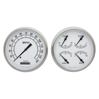 Classic Instruments® - Classic Series 4-5/8" Speedometer and Quad Direct Fit Gauge Set, 140 MPH, 240-33