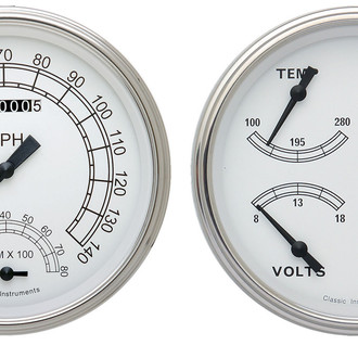 Classic Instruments® - Classic White Series Custom Gauge Set