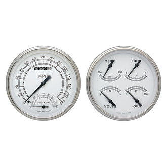 Classic Instruments® - Classic Series 4-5/8" Speedtachular and Quad Direct Fit Gauge Set, 140 MPH, 8,000 RPM, 240-33