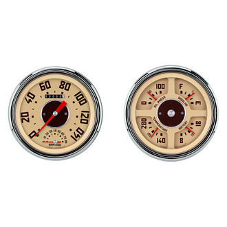 Classic Instruments® - Classic Series 4-5/8" Speedtachular and Quad Direct Fit Gauge Set, 140 MPH, 8,000 RPM, 240-33