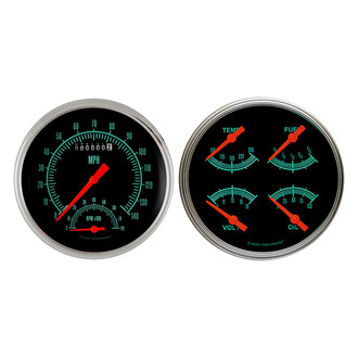Classic Instruments® - G-Stock Series 4-5/8" Speedtachular and Quad Direct Fit Gauge Set, 140 MPH, 8,000 RPM, 240-33