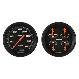 Classic Instruments® - Velocity Series 4-5/8" Direct Fit 2-Gauge Set, 160 MPH, 10,000 RPM, 240-33