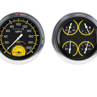 Classic Instruments® - AutoCross Yellow Series Custom Gauge Set