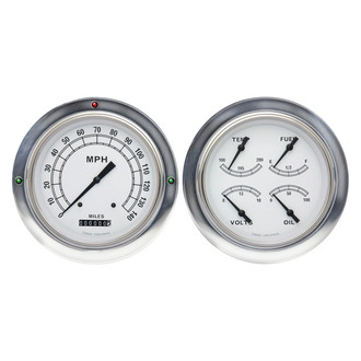 Classic Instruments® - Classic Series 4-5/8" Speedometer and Quad Direct Fit Gauge Set, 140 MPH
